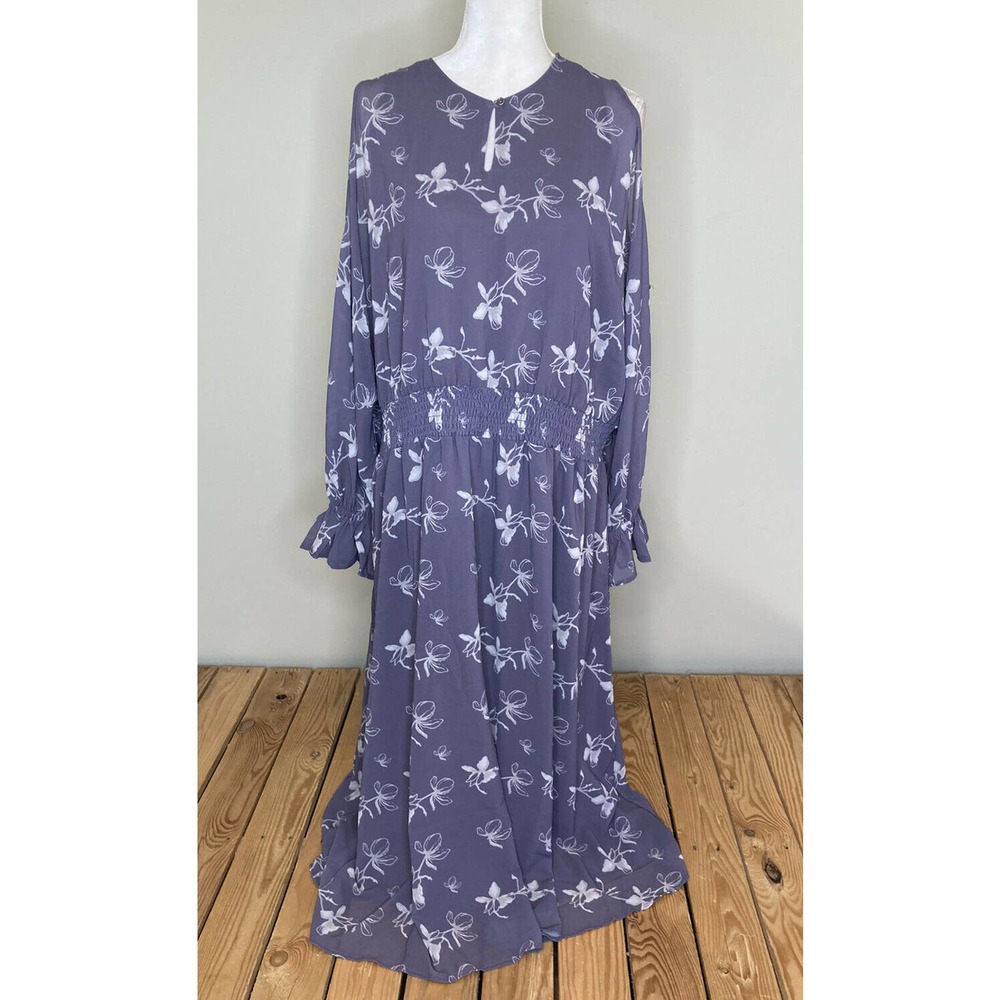 NWT Standards & Practices Long Sleeve Floral Dress